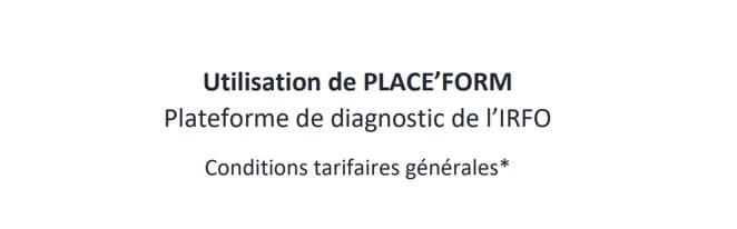 Grille tarifaire – Placeforme