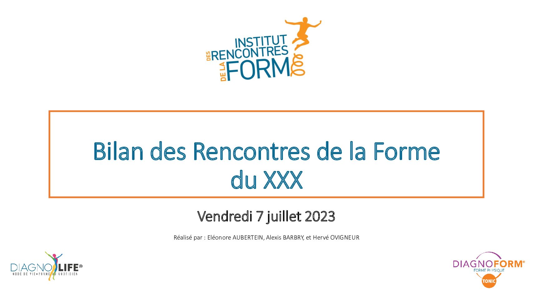 Exemple de BILAN STATISTIQUE avec Diagnoform Tonic